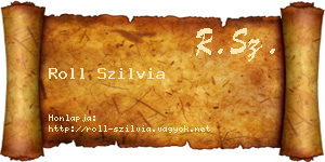 Roll Szilvia névjegykártya