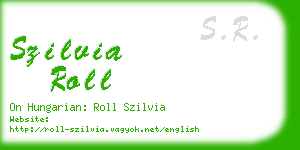 szilvia roll business card